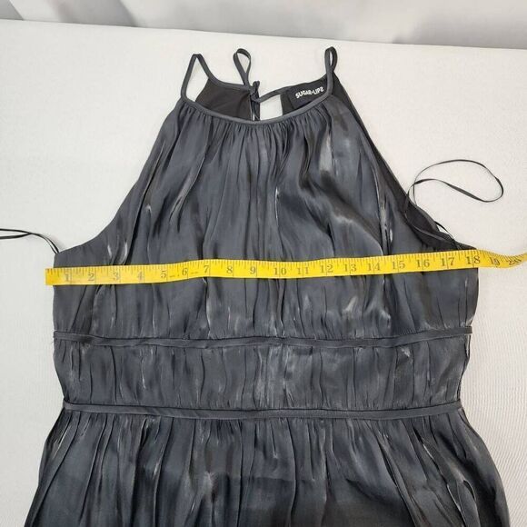 Sugar Lips Women's Size Large Black Maddie Halter Wide Leg Jumpsuit - Picture 6 of 12